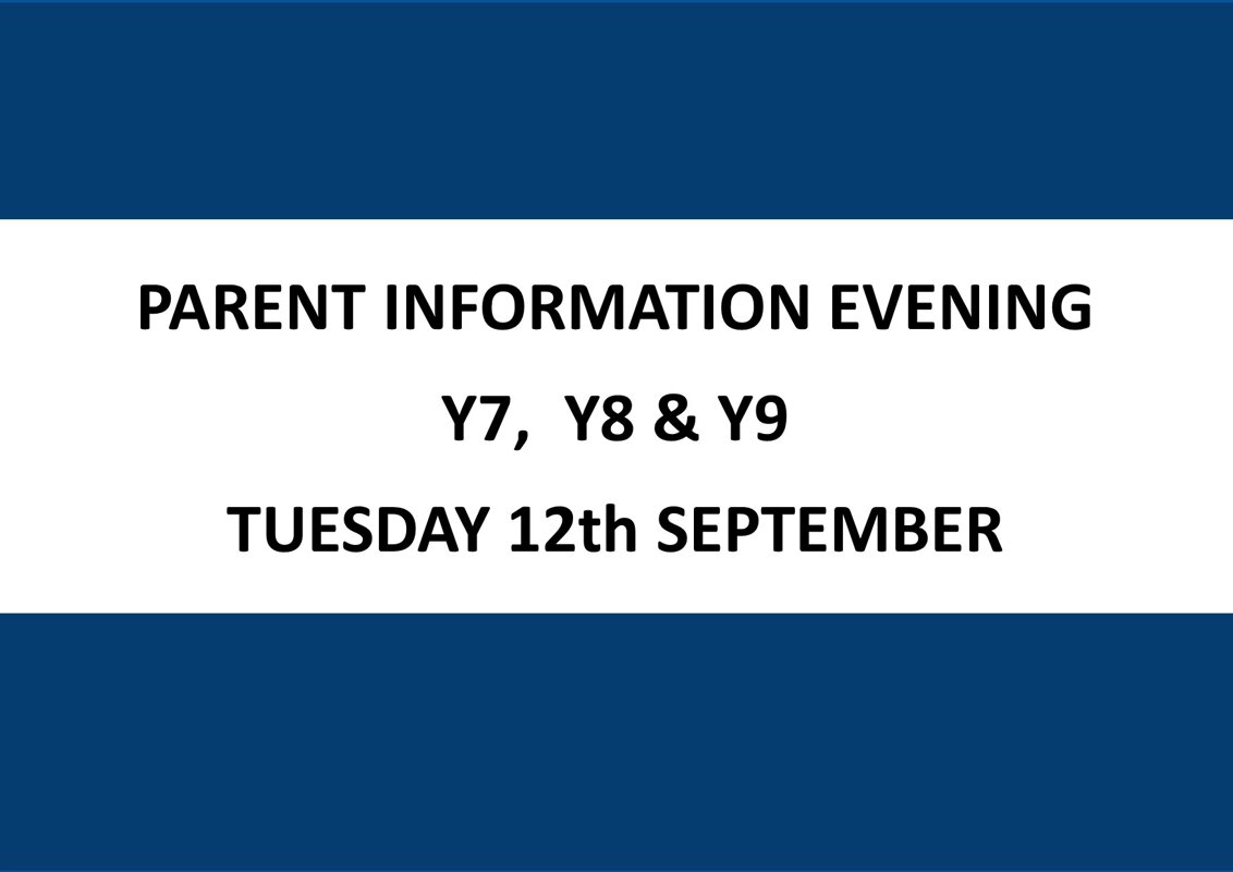Image of Parent Information Evenings - Y7, Y8 and Y9